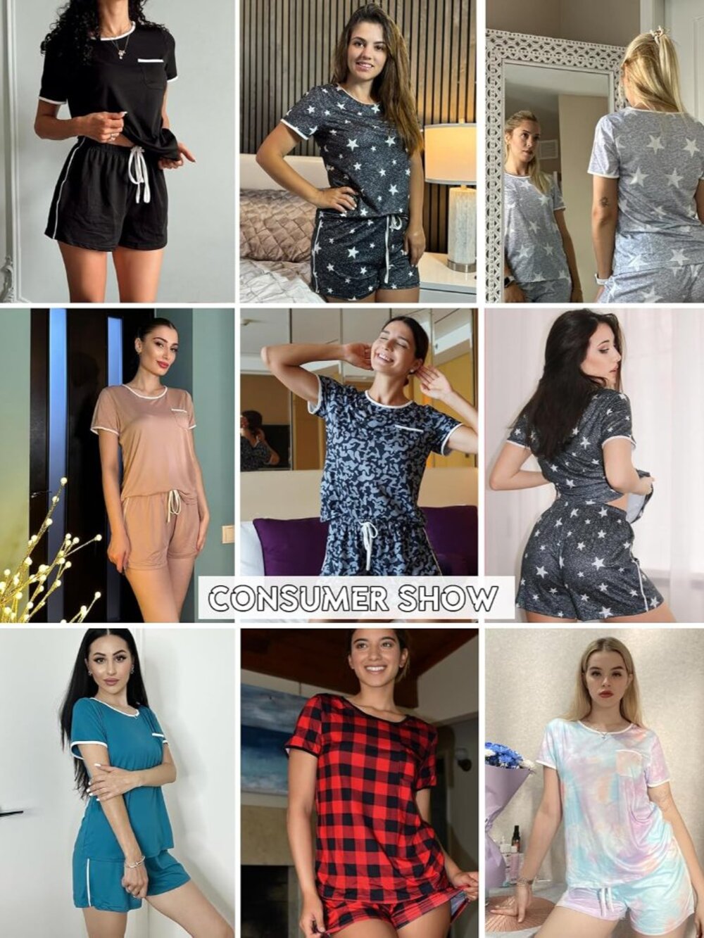 Pajamas for Womens Set 2 Piece Soft Sleepwear, Chest Pocket - Picture 6 of 6